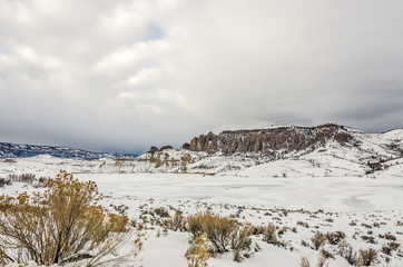 Fototapeta na wymiar Winter View of the Dillon Pinnacles 107140
