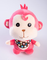 toy or monkey soft toy on the background.