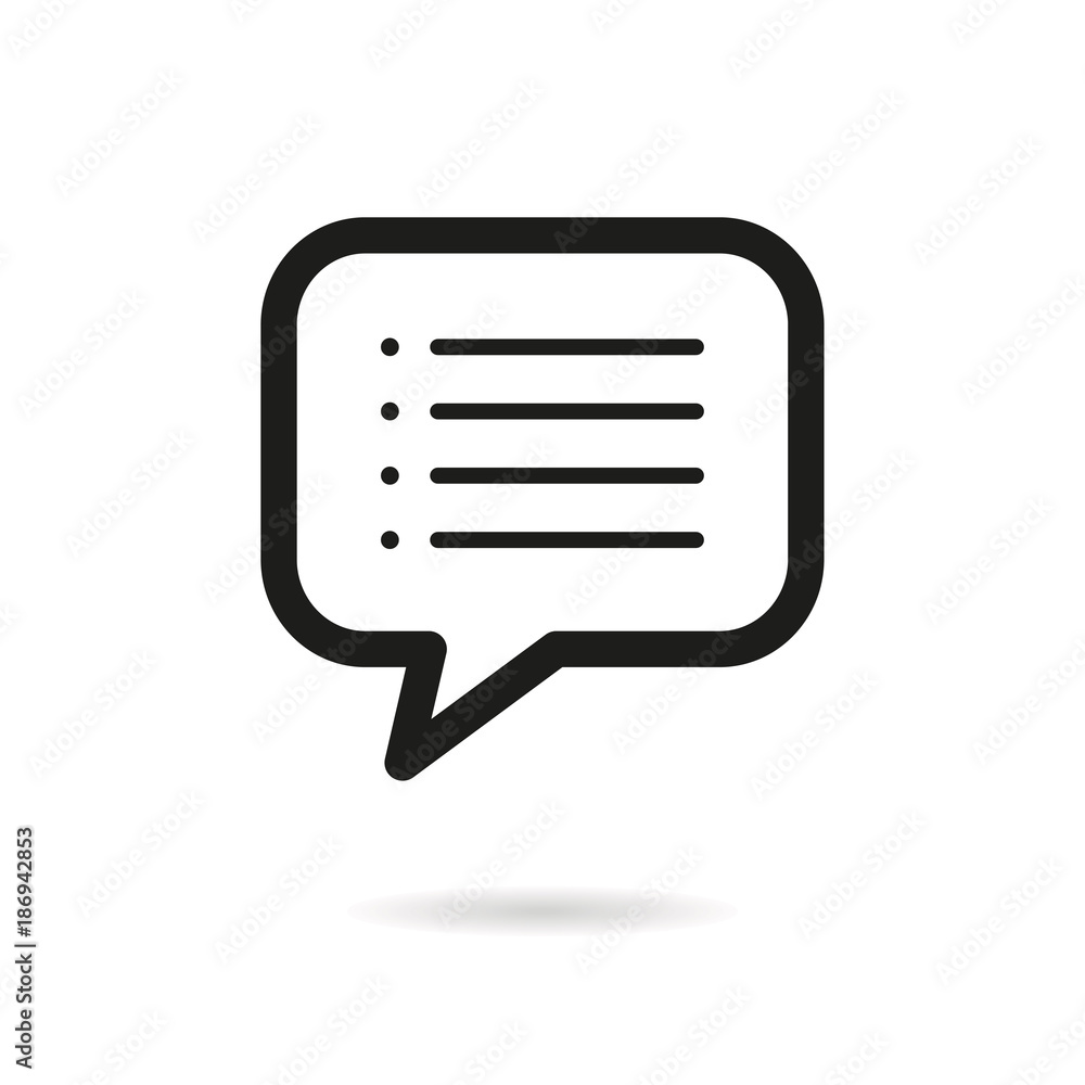 Poster message line vector icon.