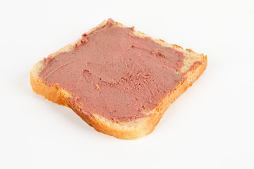 Toastbrot mit Leberwurst