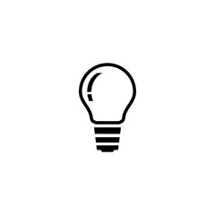 Light bulb outline, ideas symbol vector icon