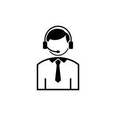 Telephone operator vector icon