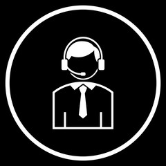 Telephone operator vector icon