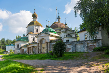 Fototapeta na wymiar Church Paraskev Fridays, in the summer afternoon in the city of Staritsa. Tver region. Russia