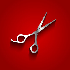 Hairdresser scissors vector icon