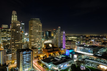 Night falls on the city of San Francisco