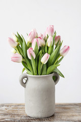 Bouquet of pink tulips