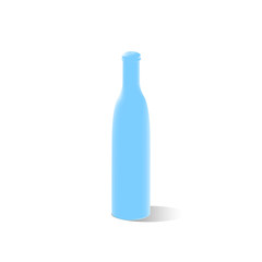 3d Beer bottle. Vector illustration