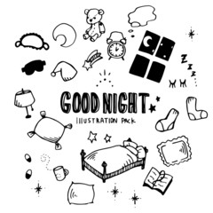 Good Night Illustration Pack