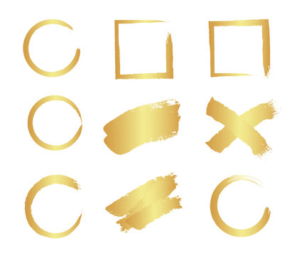 Gold grungy banner design vector