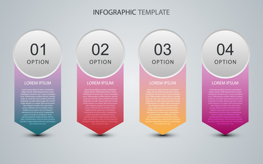 Business data with abstract elements of graph. Vector template for presentation. Creative concept for infographics.