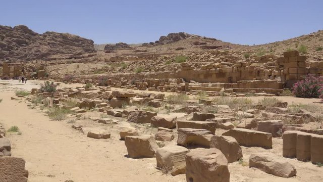 Rubble of ancient city of Petra