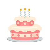 Birthday cake vector isolated