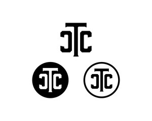 Circle Initial Name Letter CTC Symbol Icon Vector Logo Monogram Set