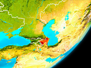 Orbit view of Azerbaijan