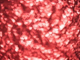 abstract blur bokeh heart valentine background.