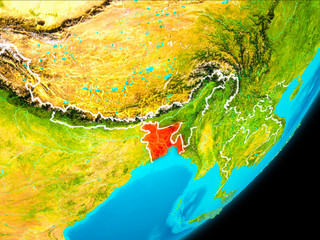 Orbit view of Bangladesh
