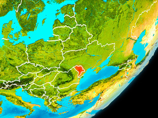 Orbit view of Moldova