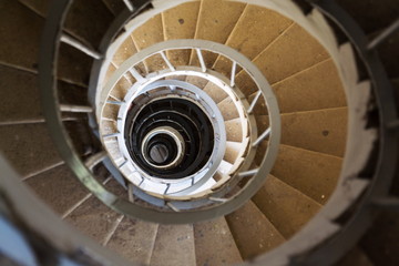 Spiral staircase at Minaret lookout tower, Lednice Valtice, Czech Republic