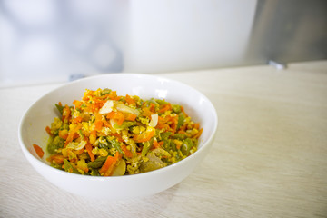 Salad Vegetables with Corn, Carrot, Long Beans, Indonesian Food | Assian Food