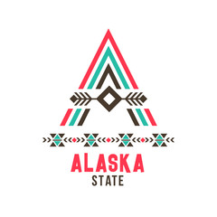 Obraz premium Alaska state ethnic logo