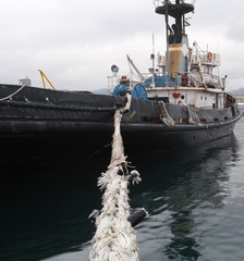 detail of tug boat