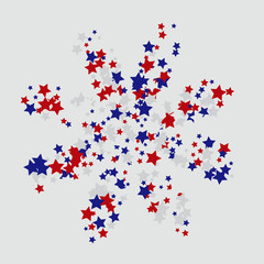 Stars confetti background. Celebration confetti decoration. Rich VIP premium design