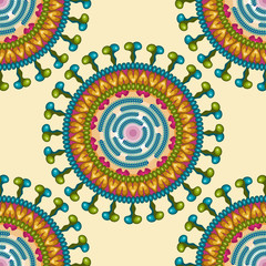 Rota virus. Seamless pattern.