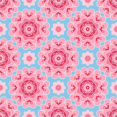 Abstract stylized floral seamless pattern. Hand drawn vector illustration