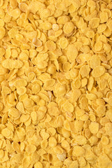 full frame background from delicious crunchy corn flakes