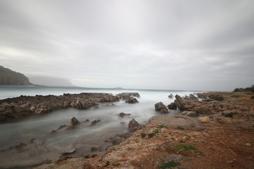 Fototapeta na wymiar Paesaggio marino invernale