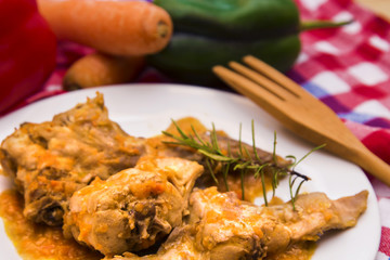 rabbit stew with peppers