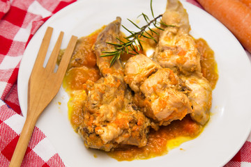 stew of rabbit with rosmary