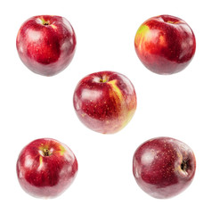 Beautiful ripe juicy Apple on a white background. The image from different angles.