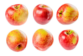 Beautiful ripe juicy Apple on a white background. The image from different angles.
