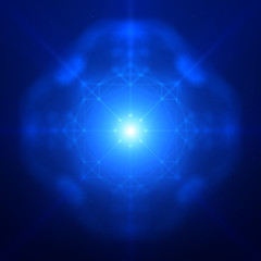 Abstract geometric figure with multiple connections.