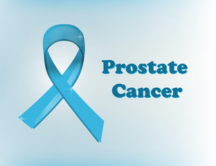 Prostate Cancer Blue Awareness Ribbon Background. World Prostate Cancer Day concept. In healthcare concept. Prostate cancer awareness month.