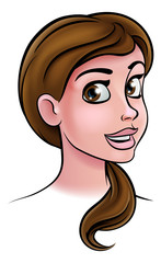 Cartoon Woman Face
