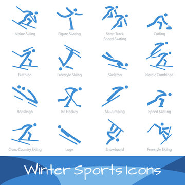 Winter Sports Icons - Ebenen einzeln gruppiert und beschriftet | layers grouped seperately and labeled