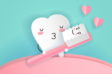 cute cartoon tooth