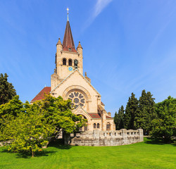 Fototapeta premium St. Paul's Church (German: Pauluskirche) in the city of Basel, Switzerland