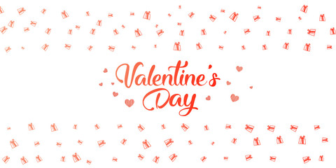Valentines day  background with gifts