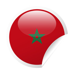 Morocco Flag Vector Round Corner Paper Icon