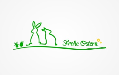 Ostern Karte Hasen © SimpLine