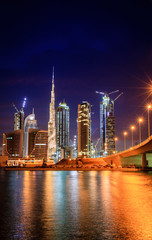 Naklejka premium Dubai downtown skyline