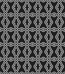 Seamless vector ornament. Modern background. Geometric modern black and white pattern