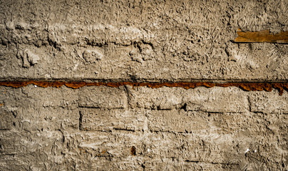 Plastered brick wall texture background. Building wall. Old plastered wall surface background