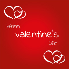 Happy valentine day love heart design with art background and text.