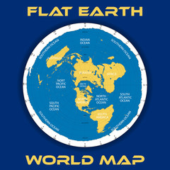 Schematic vector map of the theory of a flat earth