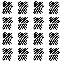 Black and White Seamless Ethnic Pattern. Vintage, Grunge, Abstract Tribal Background for Textile Design, Wallpaper, Surface Textures, Wrapping Paper